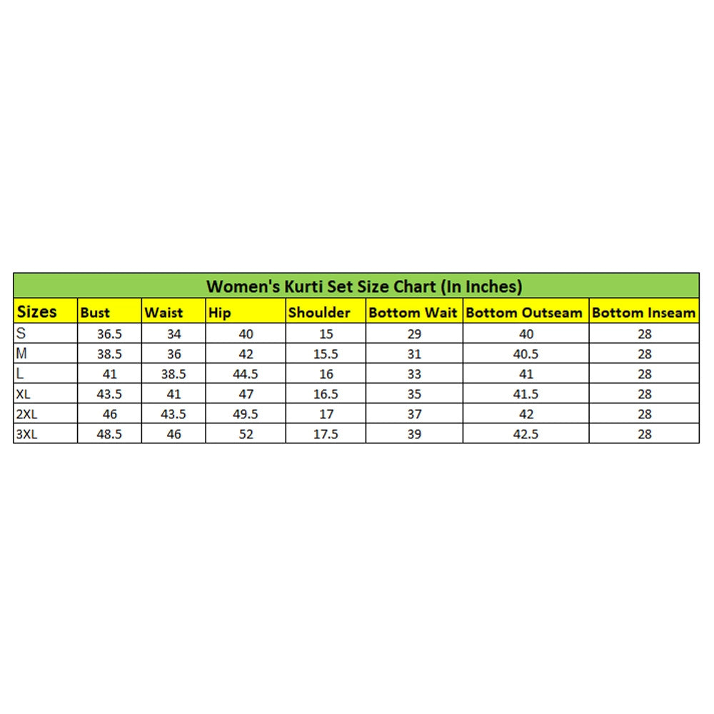 Generic Women's Tesla Silk Embroidered U-Neck Kurti With Pant Dupatta Set (Dark Purple)