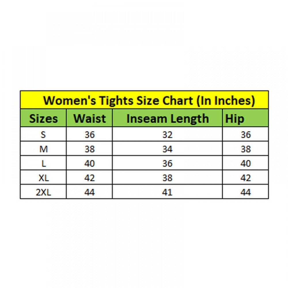 Generic Women's Polyester Solid Ankle length High Waisted Tights (Black)